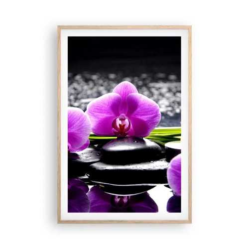 Poster in light oak frame - Drowning in Peace and Quiet - 61x91 cm