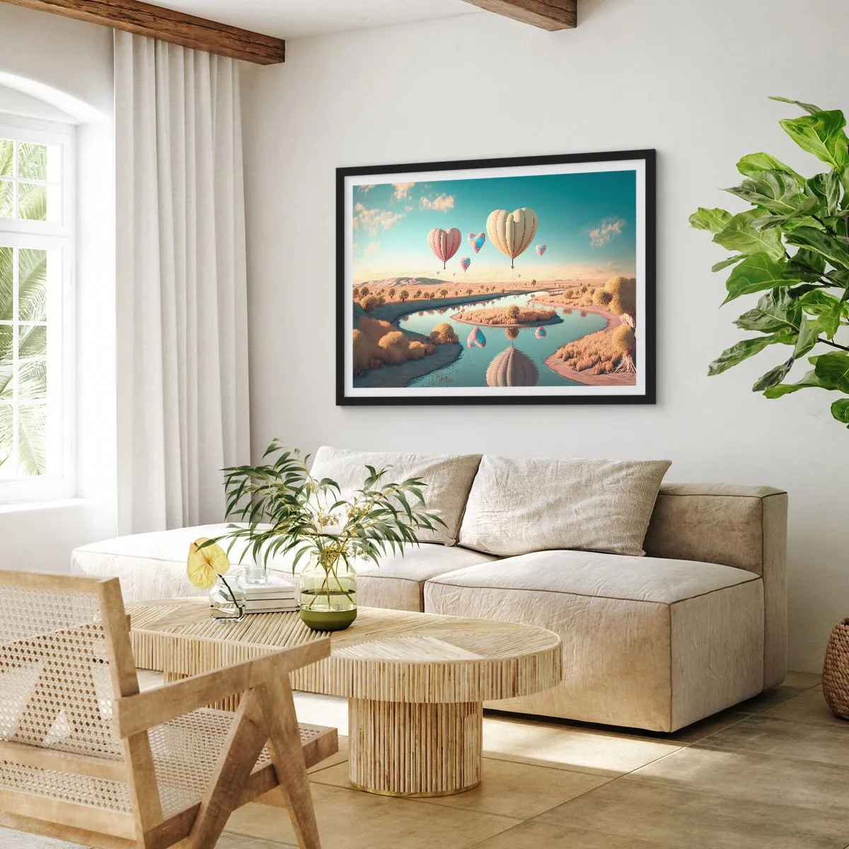 Poster in black frame - Love Lifts You up - 91x61 cm