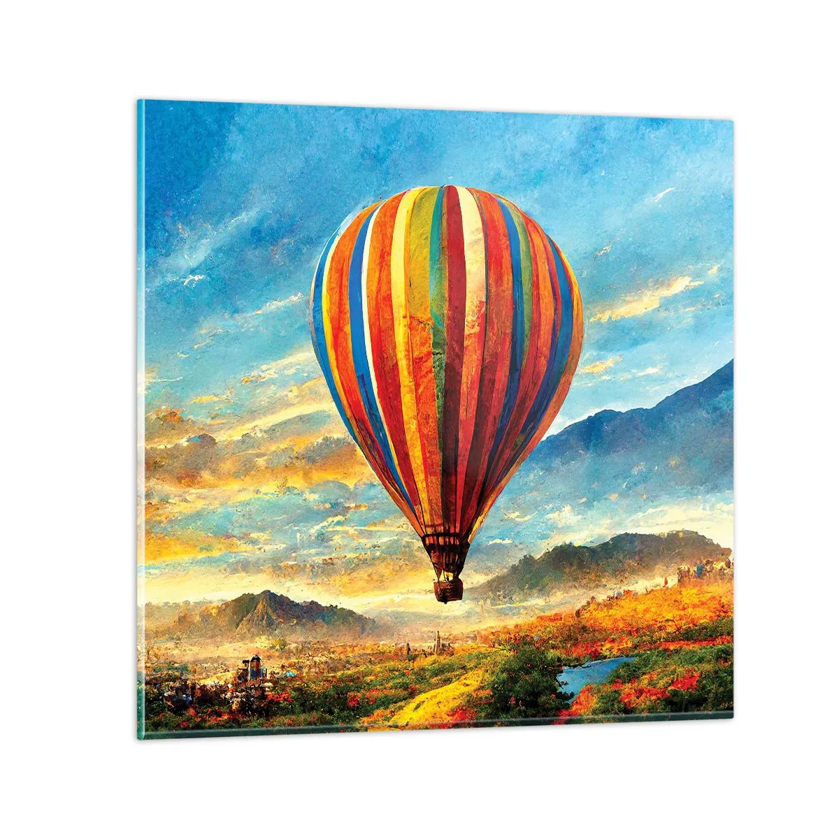 Glass picture - More Can Be Seen in Silence - 60x60 cm