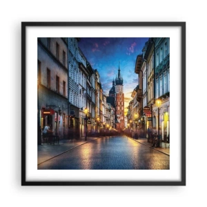 Poster in black frame - Charm of Cracow - 50x50 cm