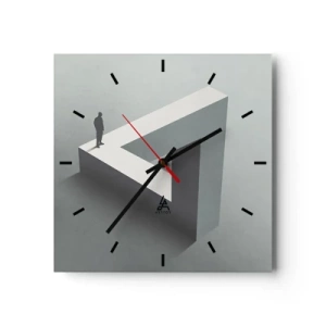 Wall clock - Clock on glass - And Yet It Is Possible - 30x30 cm