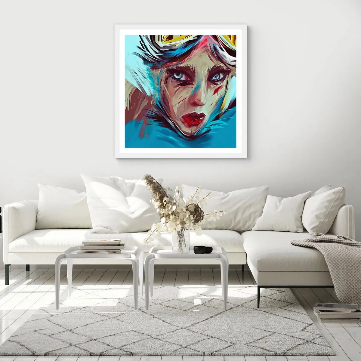 Poster in white frmae - Road Mistress - 40x40 cm