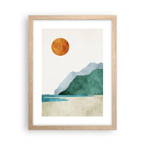 Poster in light oak frame - Proper Landscape - 30x40 cm