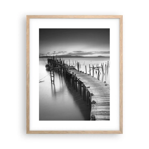 Poster in light oak frame - Peace of a Forgotten Shore - 40x50 cm