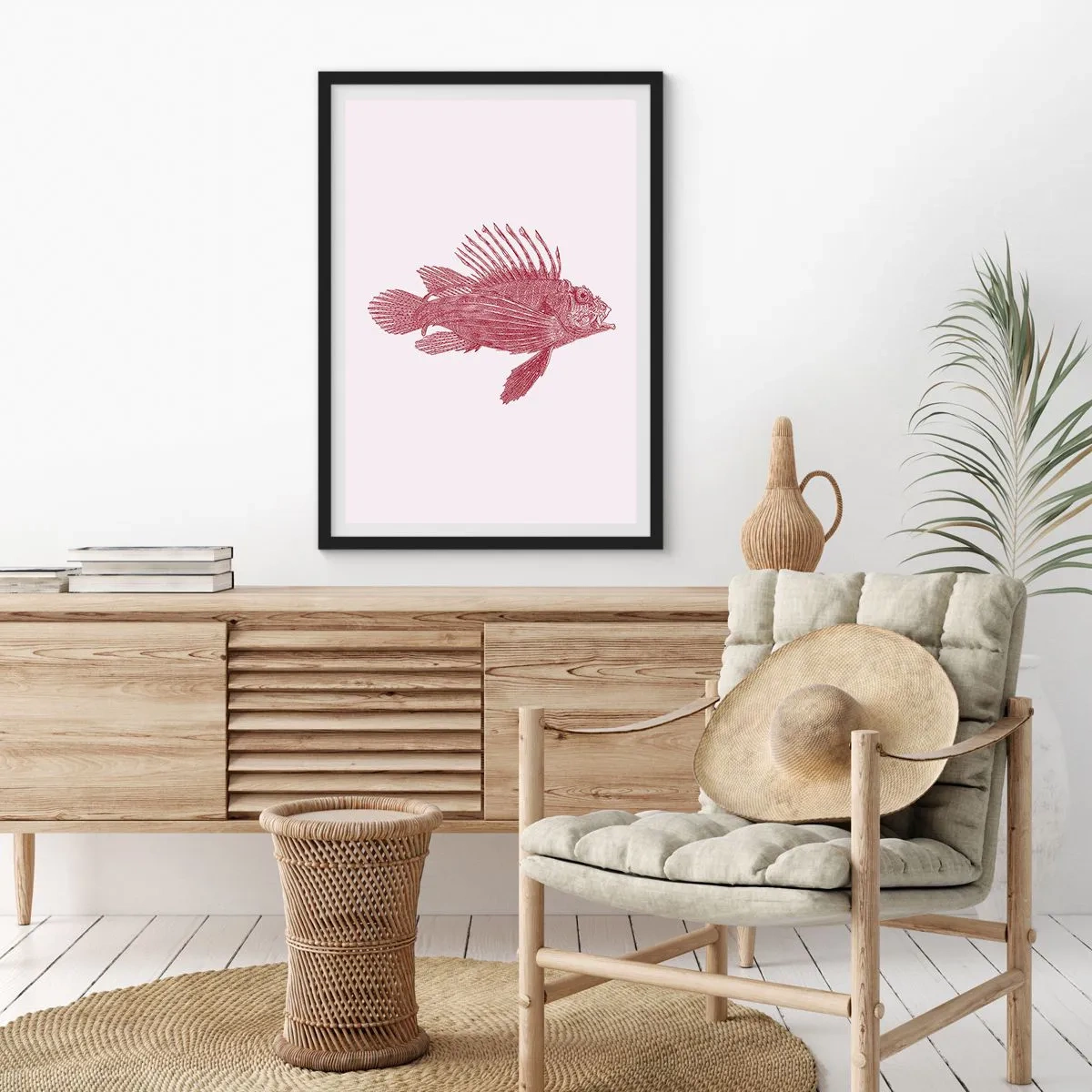 Poster in black frame - Dweller of Exotic Waters - 30x40 cm