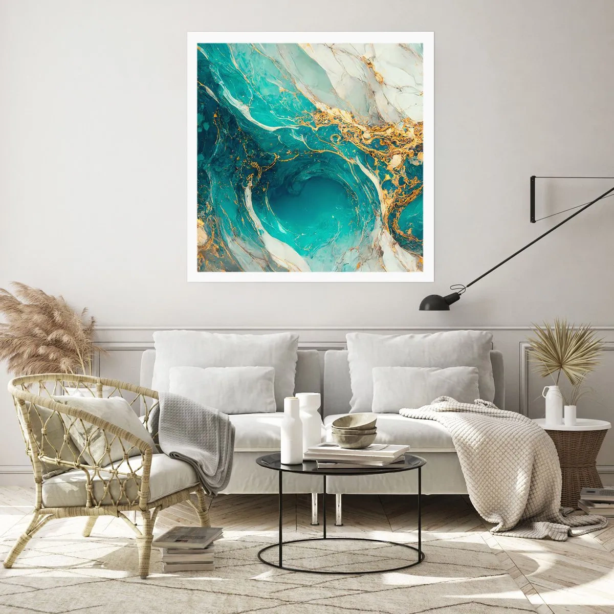 Poster - Composition with Veins of Gold - 30x30 cm