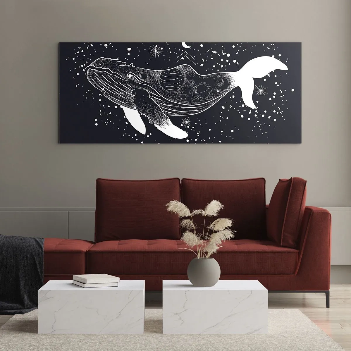 Glass picture - In the Ocean of Universe - 100x40 cm