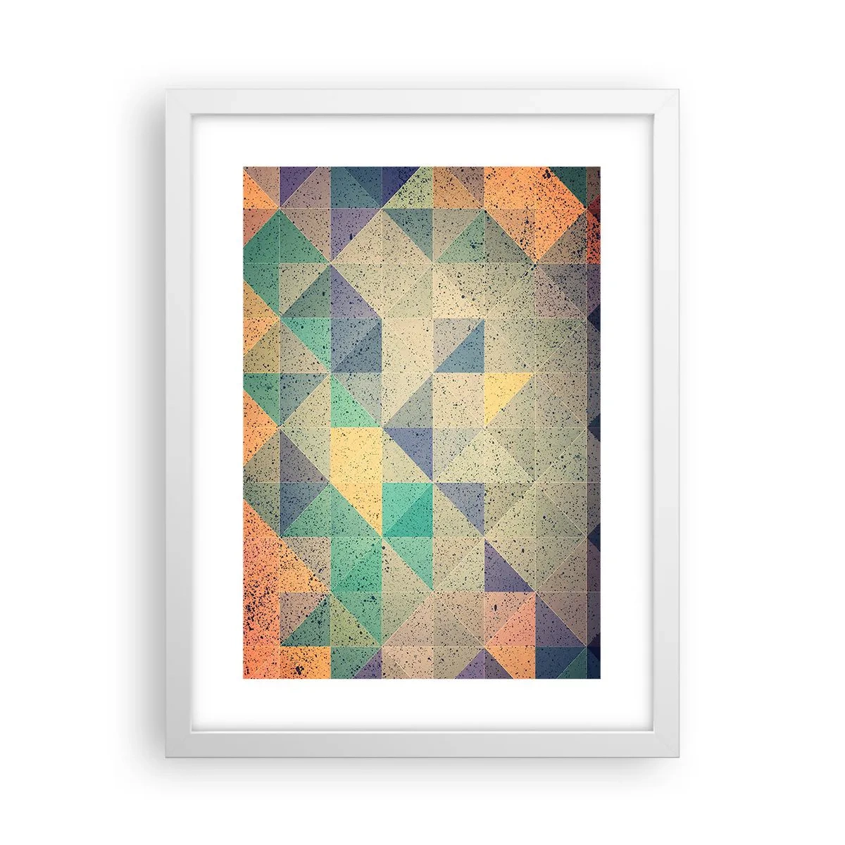 Poster in white frmae - The Republic of Triangles - 30x40 cm
