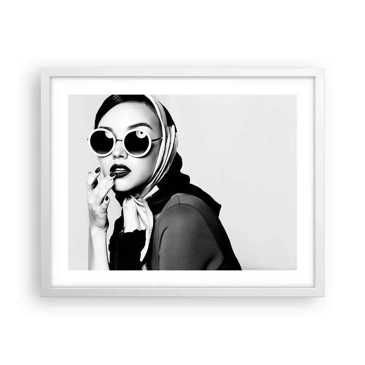 Poster in white frmae - Greetings from the 60-ies - 50x40 cm