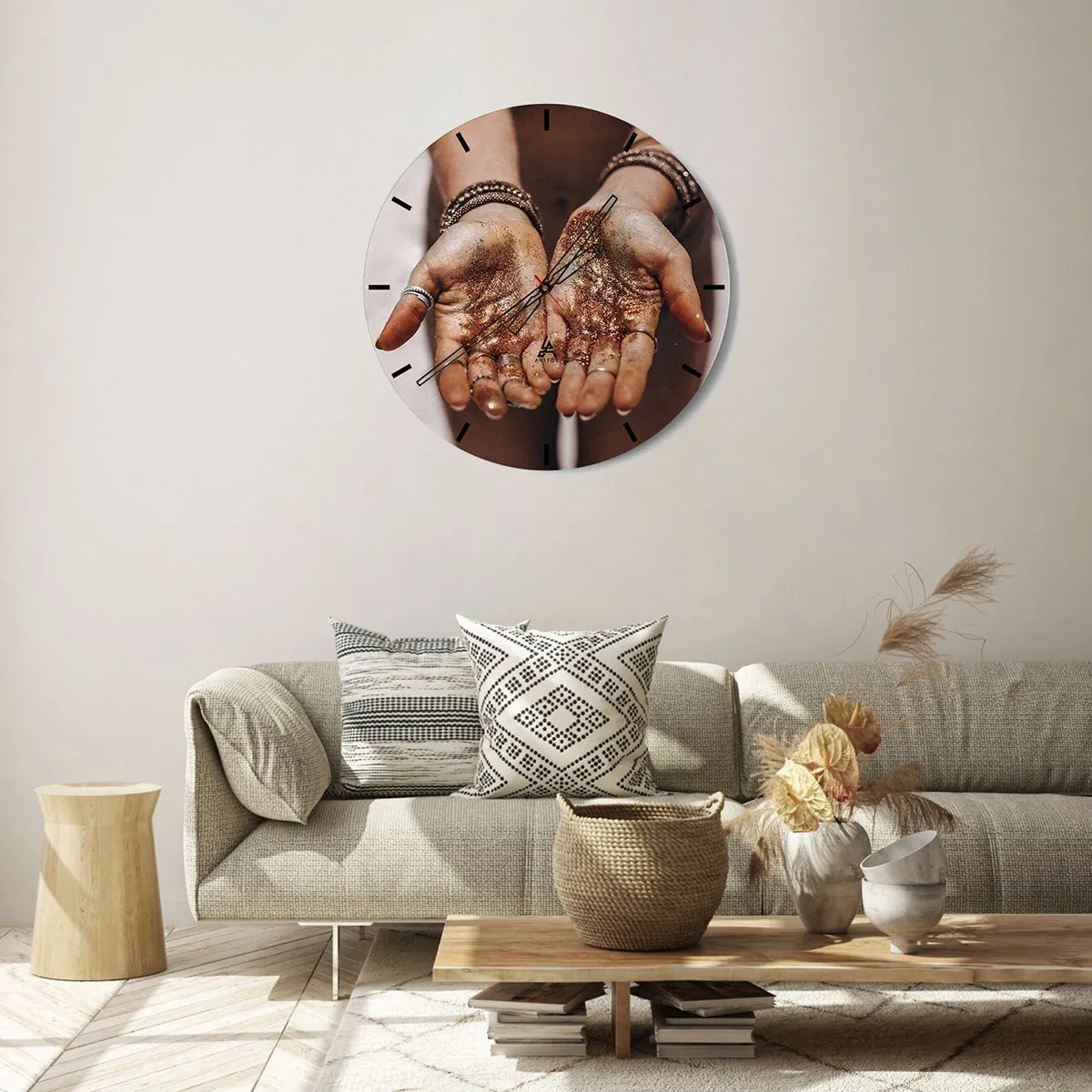 Wall clock - Clock on glass - Gift for You - 40x40 cm