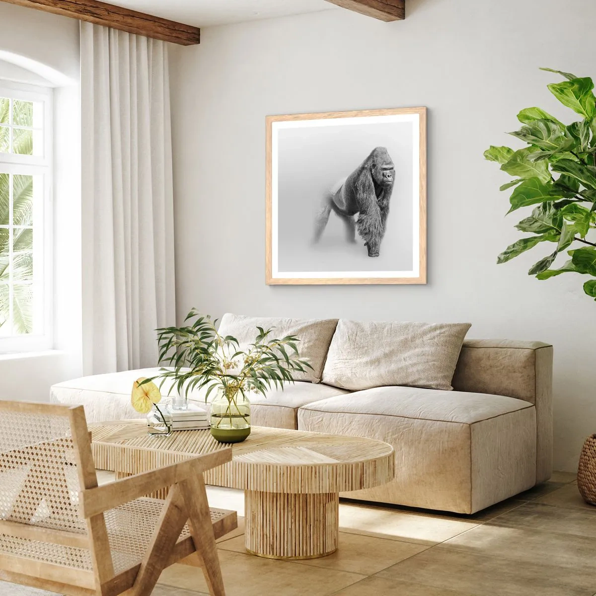 Poster in light oak frame - Certain of Its Strength - 30x30 cm