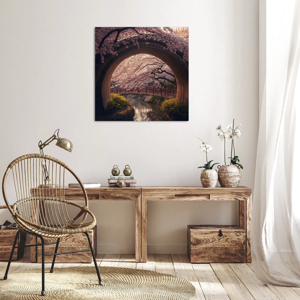 Canvas picture - Japanese Spring - 40x40 cm