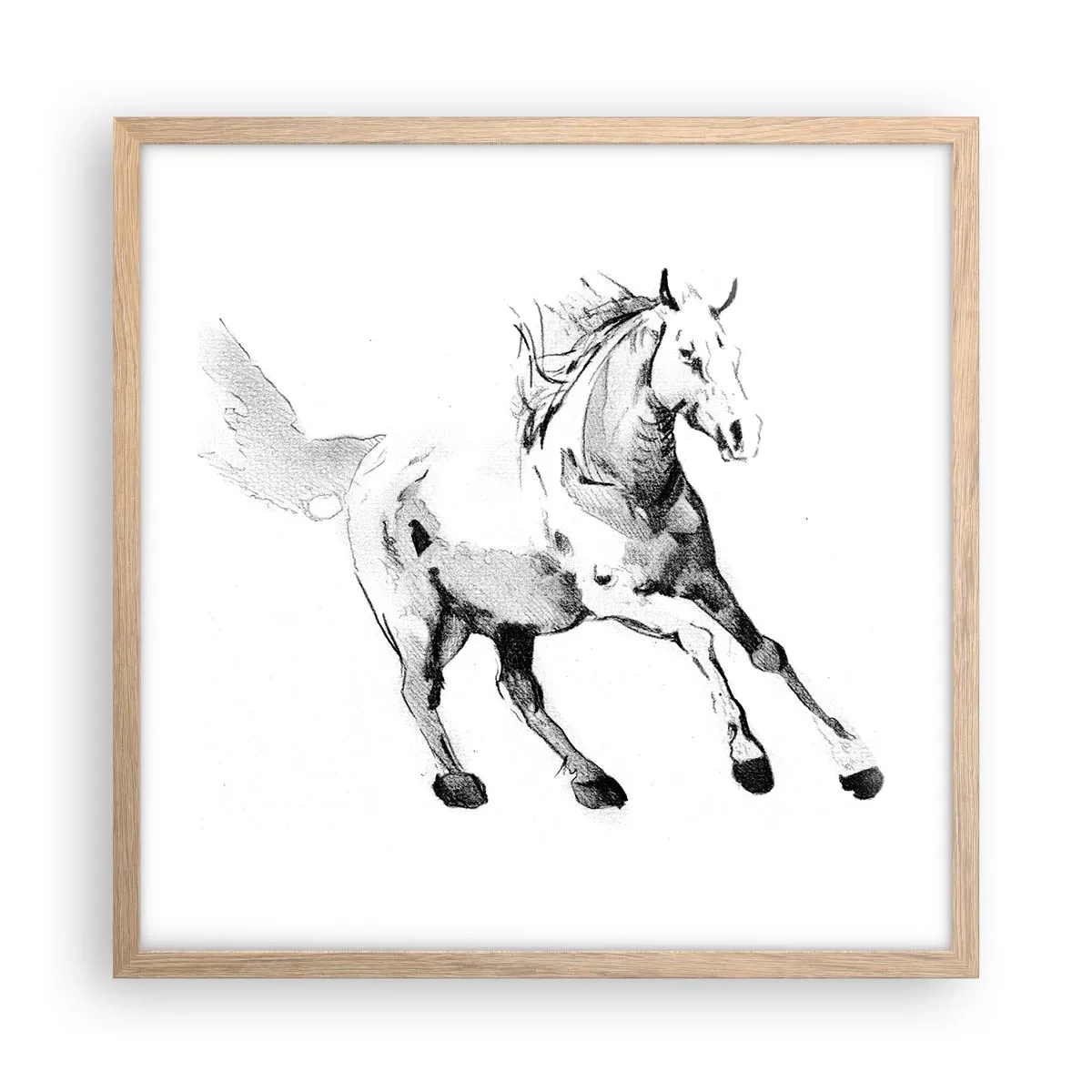 Poster in light oak frame - Untamed Soul - 50x50 cm