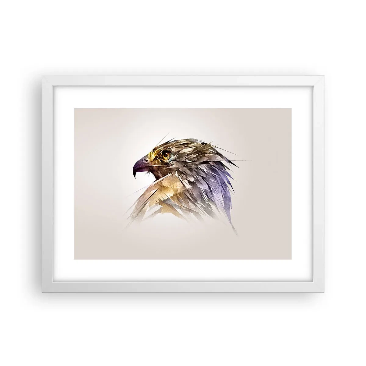 Poster in white frmae - Portrait of a Warrior - 40x30 cm