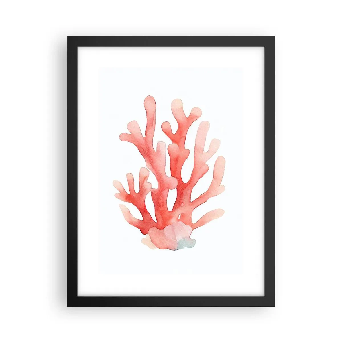 Poster in black frame - Coral Colour Colars - 30x40 cm