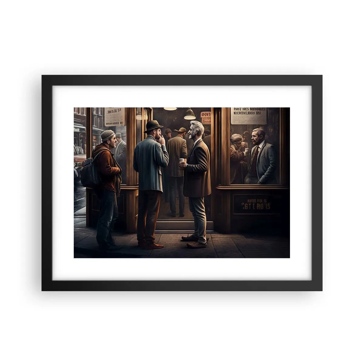 Poster in black frame - Good Time of the Day - 40x30 cm