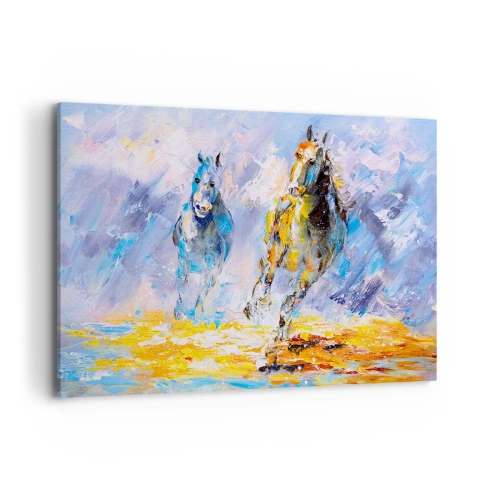 Canvas picture - Galloping through Light - 120x80 cm