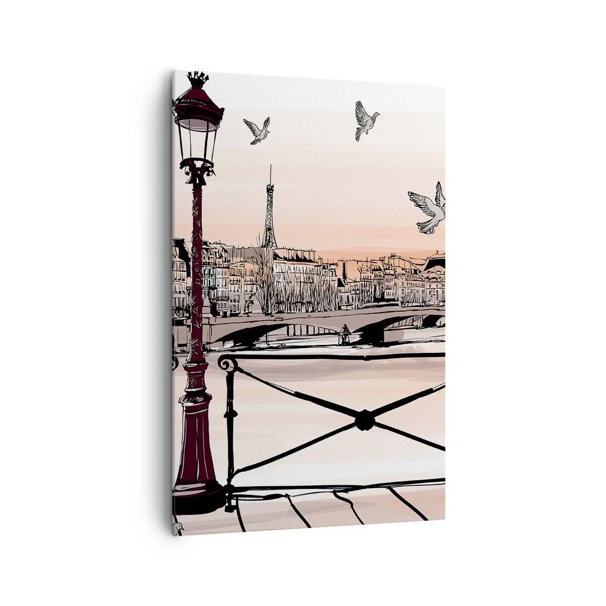 Canvas picture - Over the Roofs of Paris - 80x120 cm