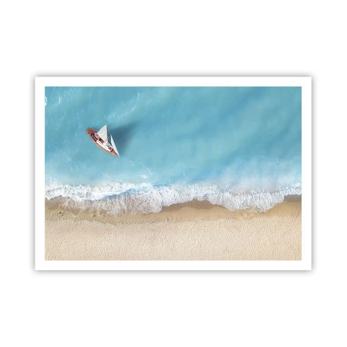 Poster - On the Border of Blue and Gold - 100x70 cm