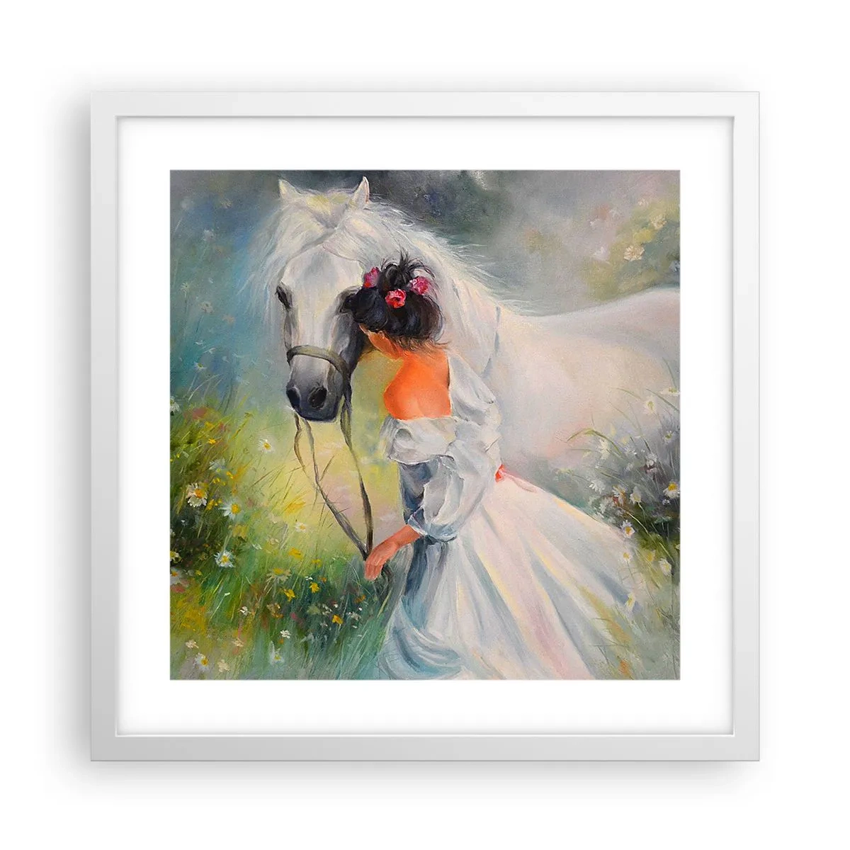 Poster in white frmae - Like from a Beautiful Dream - 40x40 cm