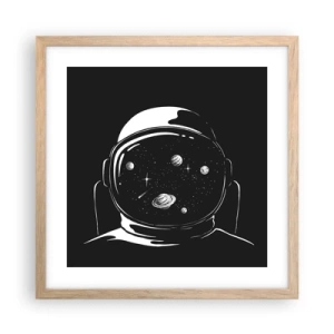 Poster in light oak frame - Quite a View - 40x40 cm