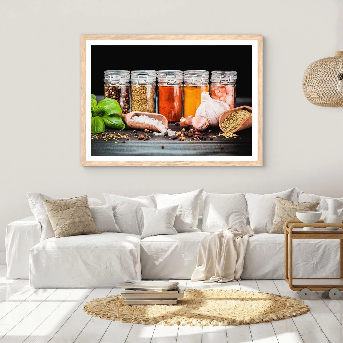Poster in light oak frame - Spicing Up Life - 91x61 cm