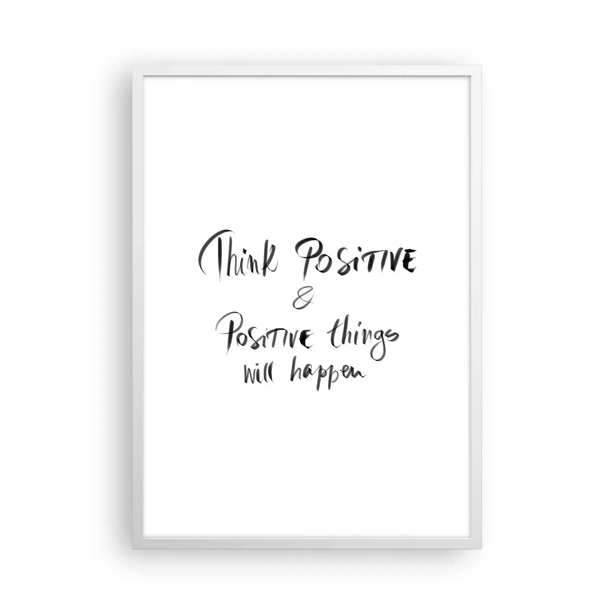 Poster in white frmae - How to Live? - 50x70 cm