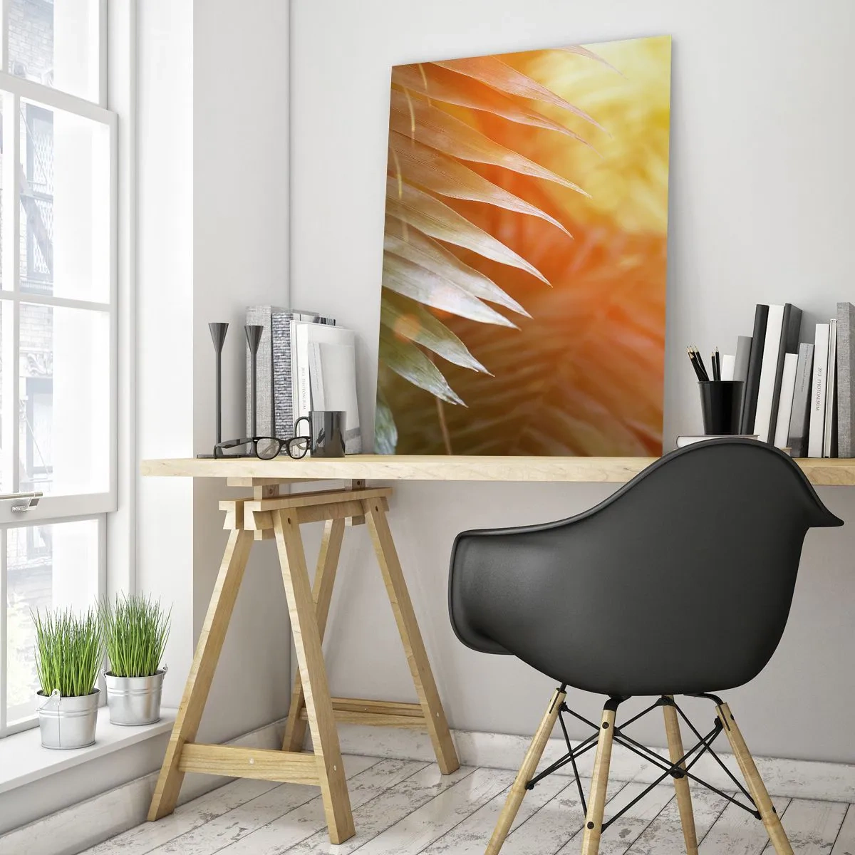 Glass picture - Morning in the Jungle - 80x120 cm