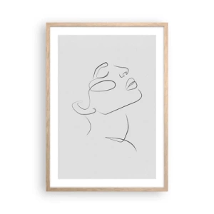 Poster in light oak frame - Meanders of a Dream - 50x70 cm