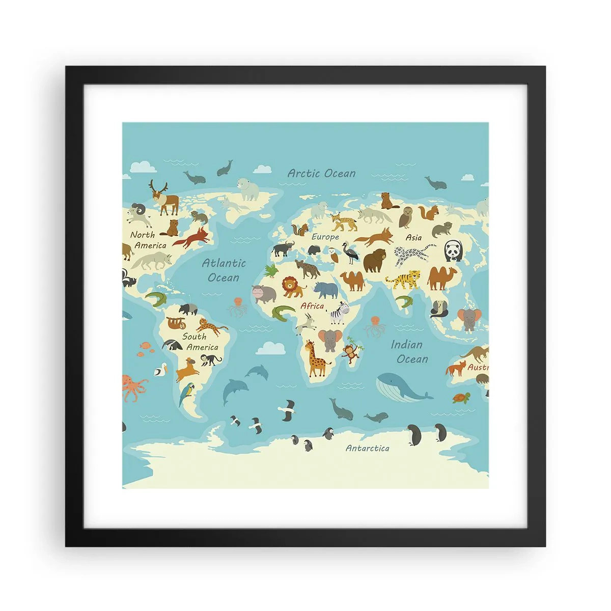 Poster in black frame - Good Neighbours - 40x40 cm