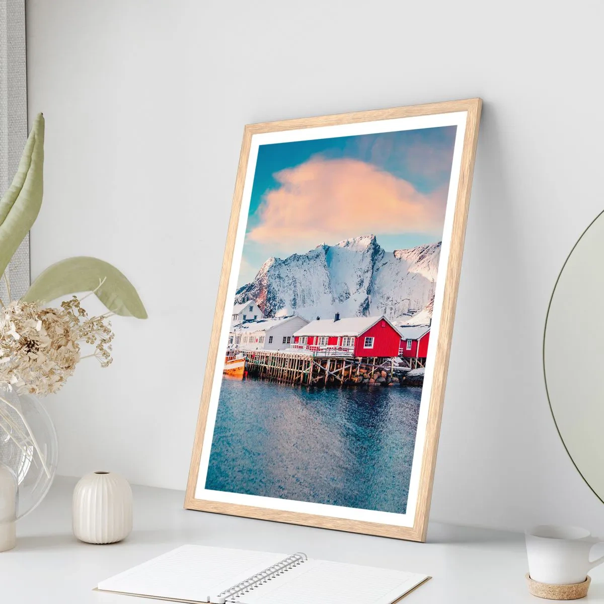 Poster in light oak frame - Northern Retreat - 61x91 cm