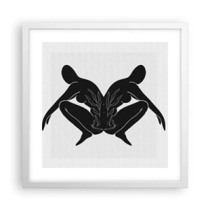 Poster in white frmae - Mutual Soul - 40x40 cm