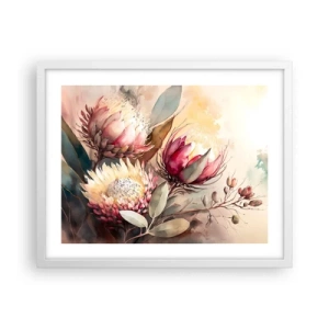 Poster in white frmae - Profile and En Face - 50x40 cm