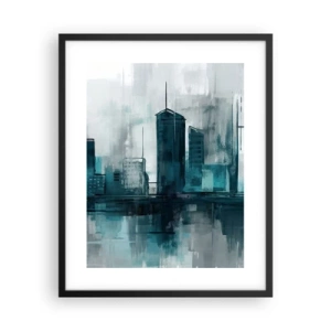 Poster in black frame - City in the Colour of Rain - 40x50 cm