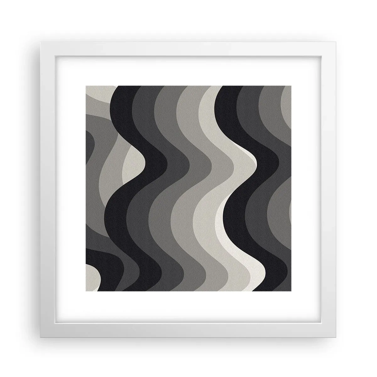 Poster in white frmae - Wave after Wave - 30x30 cm