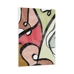 Glass picture - Pirouettes Among Colours - 50x70 cm