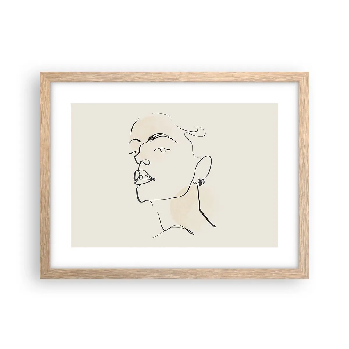 Poster in light oak frame - Proud Look - 40x30 cm