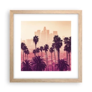Poster in light oak frame - Californian Landscape - 30x30 cm
