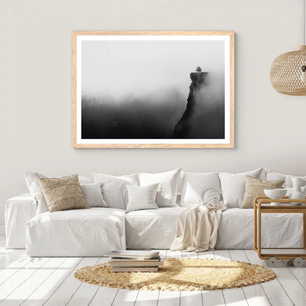 Poster in light oak frame - On the Edge of the World - 91x61 cm