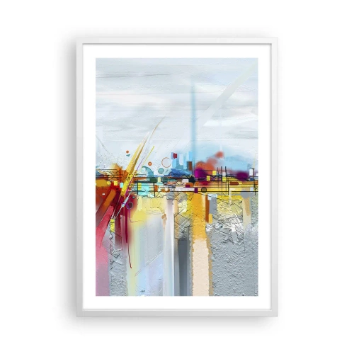 Poster in white frmae - Bridge of Joy over the River of Life - 50x70 cm