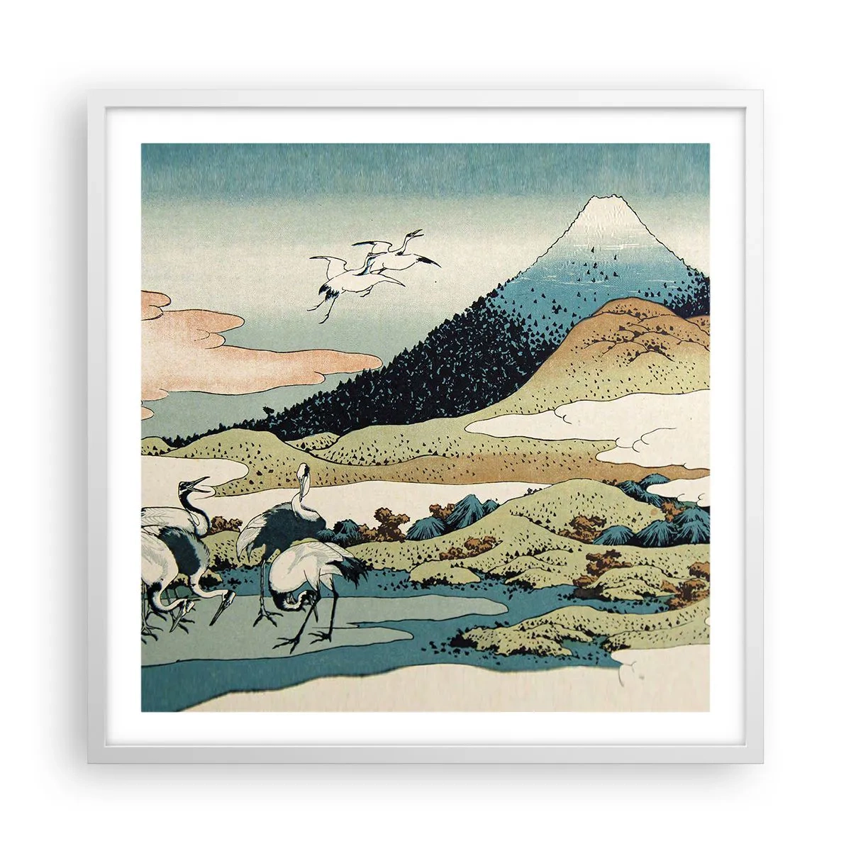 Poster in white frmae - In a Japanese Spirit - 60x60 cm