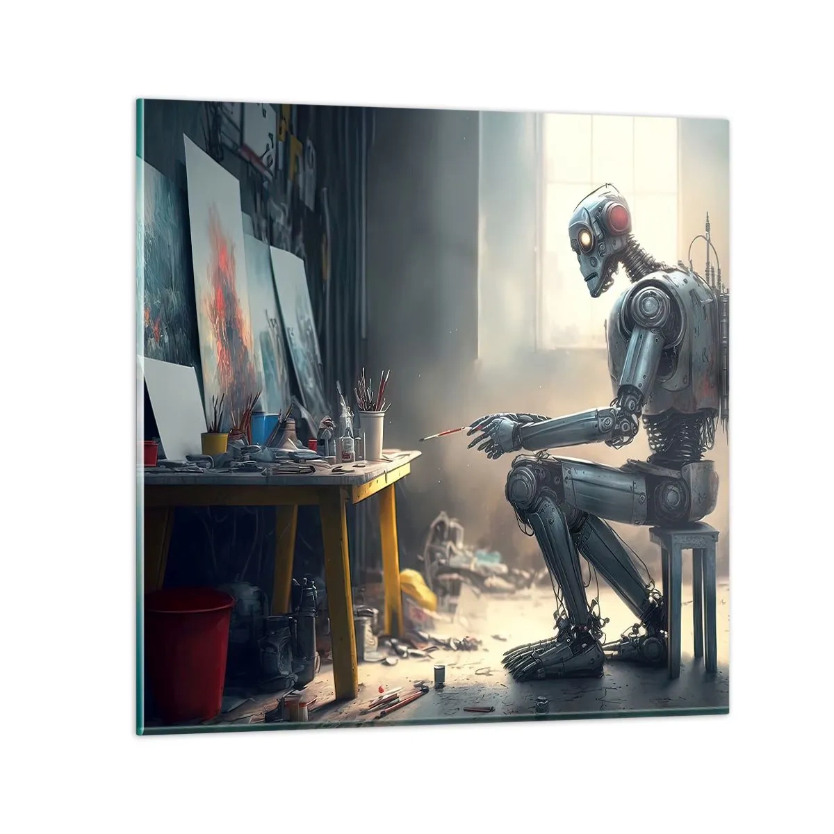 Glass picture - Act of Creation - 60x60 cm