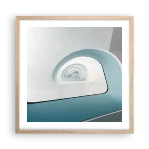 Poster in light oak frame - To the Bottom of Blue - 50x50 cm