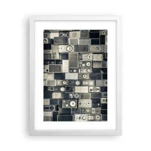 Poster in white frmae - And Music Is Playing - 30x40 cm