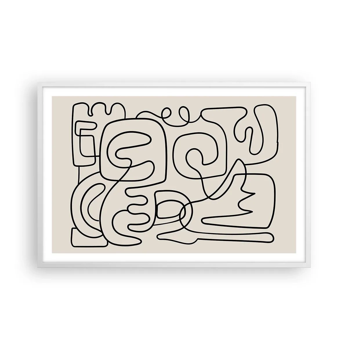 Poster in white frmae - Tracing - 91x61 cm