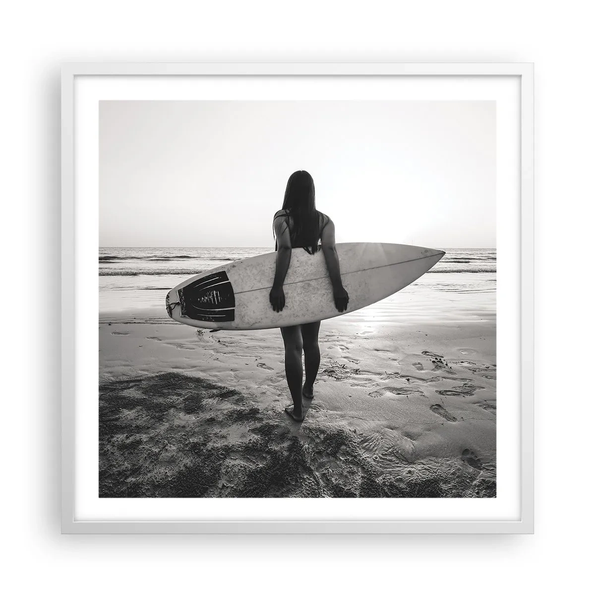 Poster in white frmae - Daughter of Sea Wave - 60x60 cm