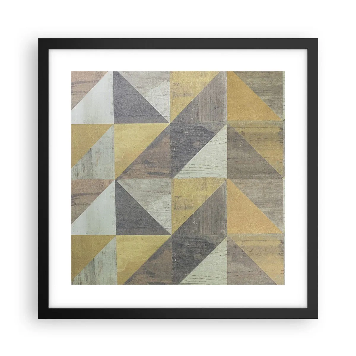 Poster in black frame - The Art. of Triangles - 40x40 cm