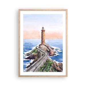 Poster in light oak frame - In the Direction of the Sea - 50x70 cm