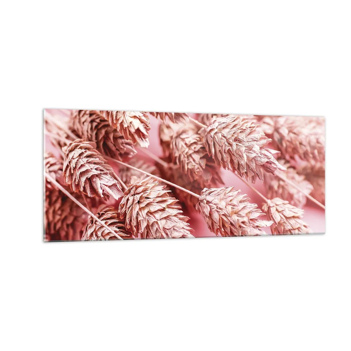 Glass picture - Flowery Cascade in Pink - 100x40 cm