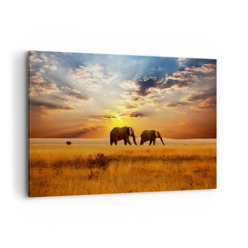 Canvas picture - Family Walk - 120x80 cm